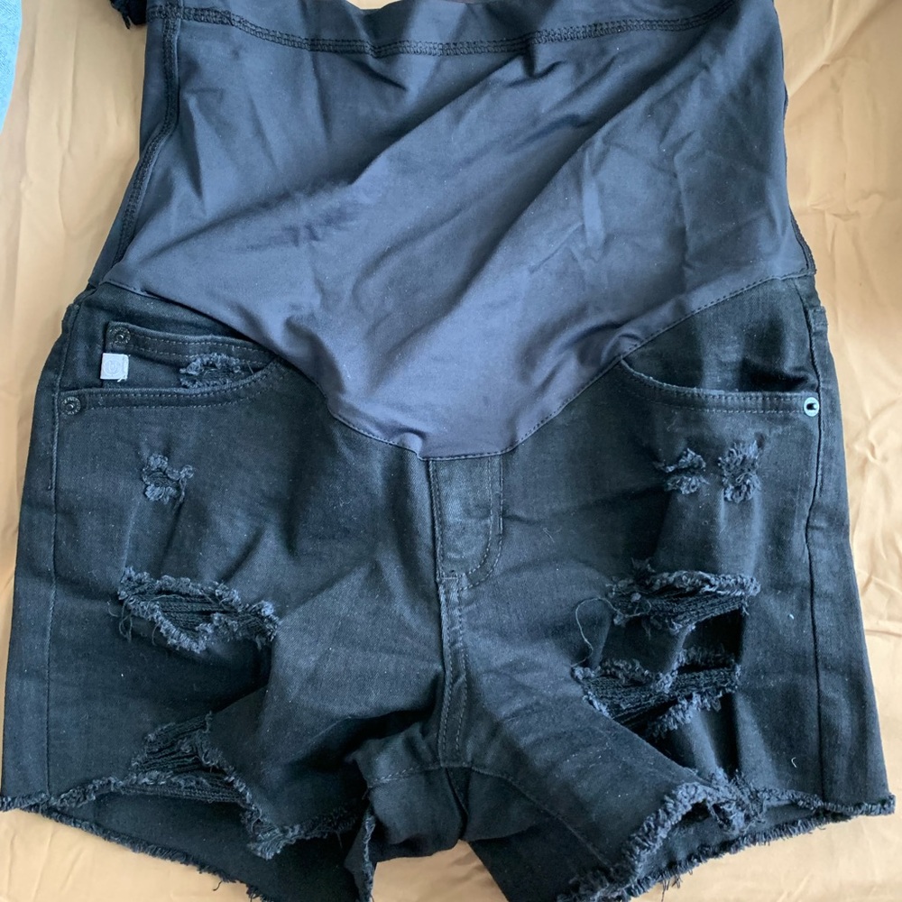 Maternity jean shorts